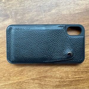 bandolier • iPhone XS wallet case black leather